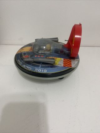 Vintage Yonezawa Space Patrol 2019 Flying Saucer Tin Battery Operated Toy Japan 3