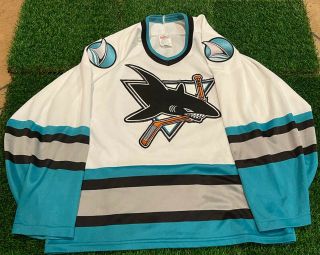 Vintage 90s Ccm San Jose Sharks Nhl Hockey Jersey Mens Size Medium Authentic