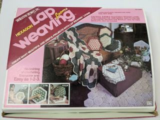 Vintage Hexagon Lap Weaving Loom Set W/ Instructions Distlefink Design Inc