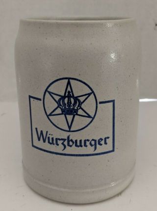 Vintage German Wurzburger 0.  5l Stoneware Beer Stein Mug Made In Germany