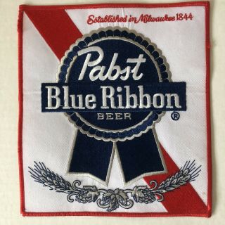 Large Pabst Blue Ribbon Beer Pbr Patch 8” X 7”
