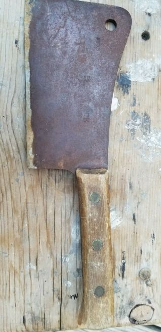 Old Vintage F Dick German Butcher Cleaver Knife