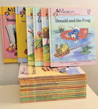 Mickeys Young Readers Library Complete Set 1 - 19 Hardcover 1990 Vintage 3