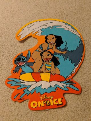 Disney On Ice Lilo And Stitch 13x17 " Felt Poster Pre - Owned