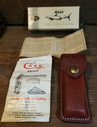 Vintage Case Mako Leather Knife Sheath - With Box And Paperwork