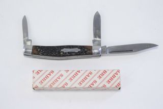 Sabre 644 3 Blade Pocket Knife With Box Made In Japan