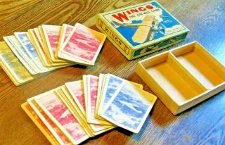 Antique 1928 Wings Air Mail Card Game Aviation Parker Bros.  Complete
