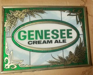 Genesee Cream Ale Beer Sign Nos 16 " X 12 " Plastic