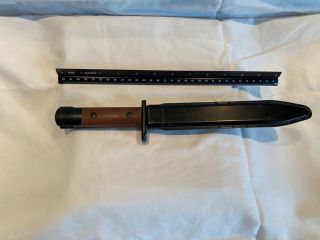 Bayonet w/ Wooden Handle and Scabbard 2