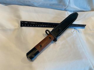 Bayonet w/ Wooden Handle and Scabbard 3