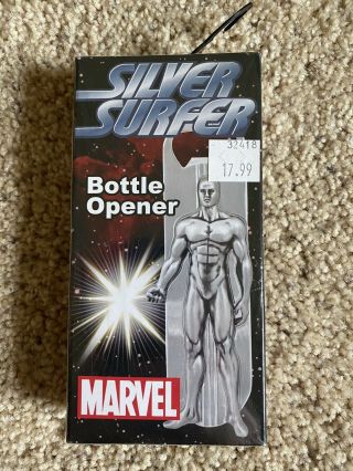 Silver Surfer Sculpted Metal Beer Soda Bottle Opener Collectible Marvel Comics