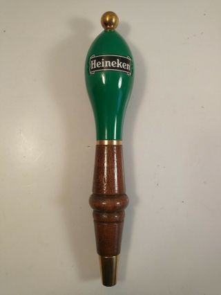 Vintage Heineken Beer Tap Handle 11 " Long Green/ Brown Tavern Keg