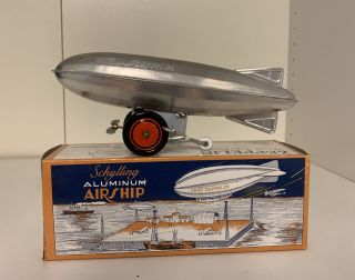 Schylling Aluminum Airship Gref Zeppelin Tin Toy Wind - Up Collector Series Nib