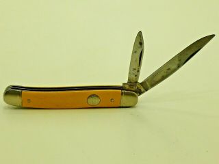 Vintage Imperial Providence,  Ri.  Usa Two Blade Pocket Knife Butterscotch Handle