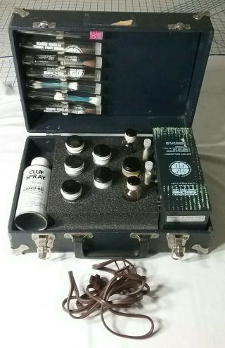 Vintage Sirchie Police Fingerprint Kit,  Invisible Detection Uv Light,  Powder