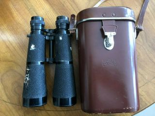 Vintage Hensoldt Wetzlar Binoculars Dialyt 8x56 With Leather Case Needs Tlc