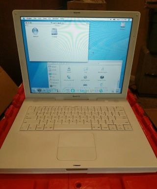Apple Ibook G4 14 " Laptop - A1055 - 933mhz/ 640mb / 100gb Hdd / Combo - Vintage