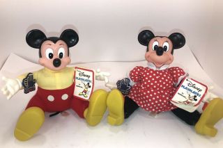Vintage Disney Mickey Mouse Minnie Mouse Plush Dolls By Applause