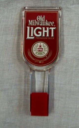 Vtg Estate Find Old Milwaukee Light Premium Beer Tap Handle 6 11/16 " H