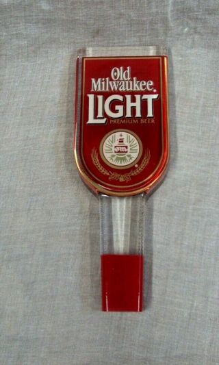 Vtg Estate Find OLD MILWAUKEE LIGHT PREMIUM Beer Tap Handle 6 11/16 