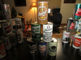 6 Different Ss 12 Oz.  Beer Cans Berghoff Draft Hamms Alpen Brau North Star