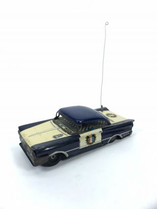 Vintage Tin Toy Buick Police Car Highway Patrol.  Japan.  Please Read