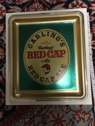 Carling Red Cap Ale Plastic Beer Sign