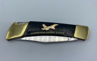 Operation Desert Storm Commemorative Aviator Folding Pocket Knife Single Blade