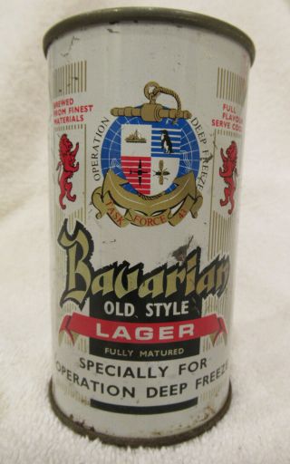 Vintage Bavarian Lager Flat Top Beer Can - Operation Deep Freeze