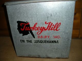 Vintage Metal Turkey Hill Dairy Milk Box / Lancaster County,  Pa.