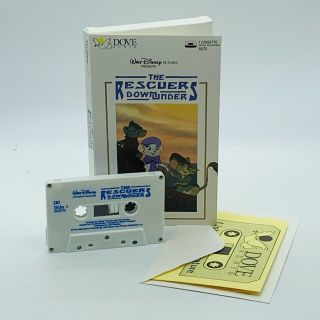 Vintage Walt Disney Audio Book Cassette The Rescuers Down Under Dove Audio Tape