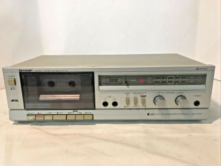 Vintage Sharp Rt - 12 Stereo Cassette Deck Player Recorder With Apss