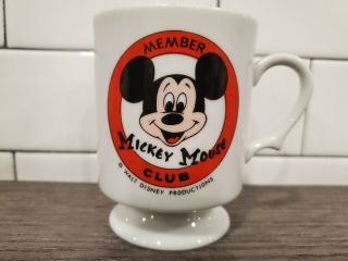 Vintage Mickey Mouse Club Member Coffee Mug/tea Cup Walt Disney Productions