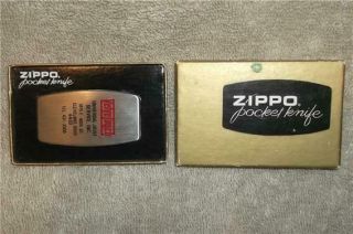 Vintage Zippo Pocket Knife W Orig Box Universal Joint Service Cleveland Ohio Exc