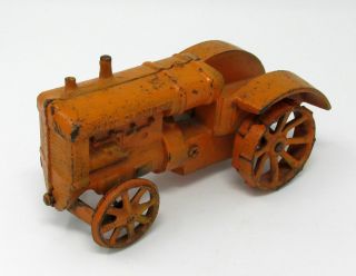 Vintage Cast Iron Allis Chalmers Tractor Orange Ac Farming Agriculture