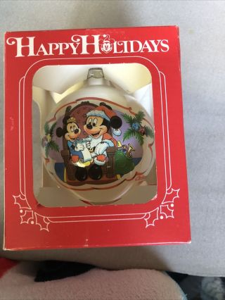 Vintage 1989 Walt Disney Schmid Christmas Ornament Mickey Mouse