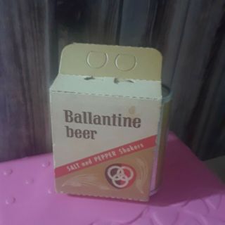 Nos Vintage Ballantine Beer Ale Advertising Salt & Pepper Shakers