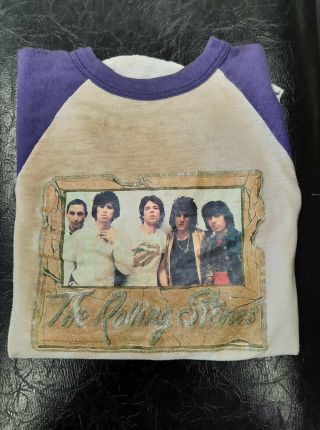The Rolling Stones Vintage 1978 Raglan Rock Band T - Shirt Size S