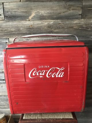 Vintage Coca - Cola Cooler Ice Chest Coke Cooler