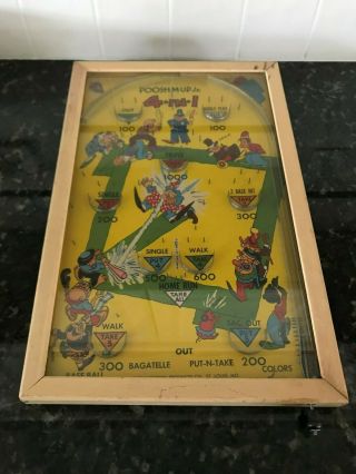 1930s Northwestern Products Poosh - M - Up - Jr.  4 - In - 1 Tabletop Pinball