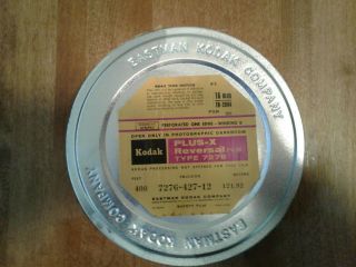 Vintage Kodak 7276 Plus - X 16mm film 400Ft magnetic striped 2