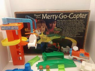 Merry - Go - Copter Playrail By Tomy 1978 Complete