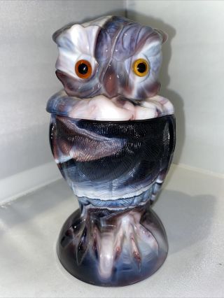 Sears Vincent Price National Treasures Slag Glass Owl
