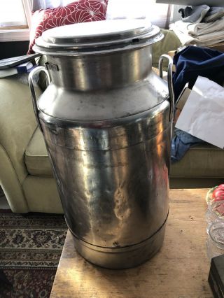Vintage John Wood Superior 20 Qt Stainless Steel Milk Can Moon Shine Mash Can