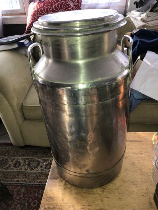 Vintage John Wood Superior 20 QT Stainless Steel Milk Can Moon Shine Mash Can 2