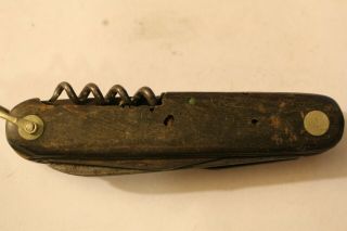 Very Old Wood Handle Friedr Ern & Co Multi Tool Folding Pocket Knife Solingen 3