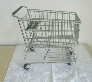 Vintage Chrome Dreamkeeper 12 " Mini Shopping Grocery Cart