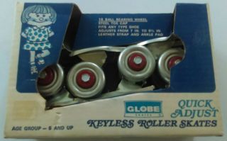Vintage Globe Keyless Roller Skates - No 40 In The Box