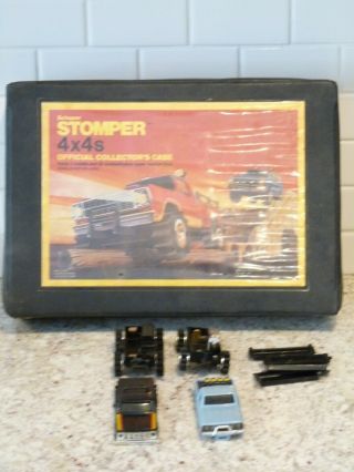 Vintage 1981 Schaper Stomper 4x4s Collector’s Case With Truck Bodies Part Wheels