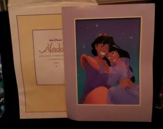 Vintage Disney Aladdin Exclusive Commemorative Lithograph 1993